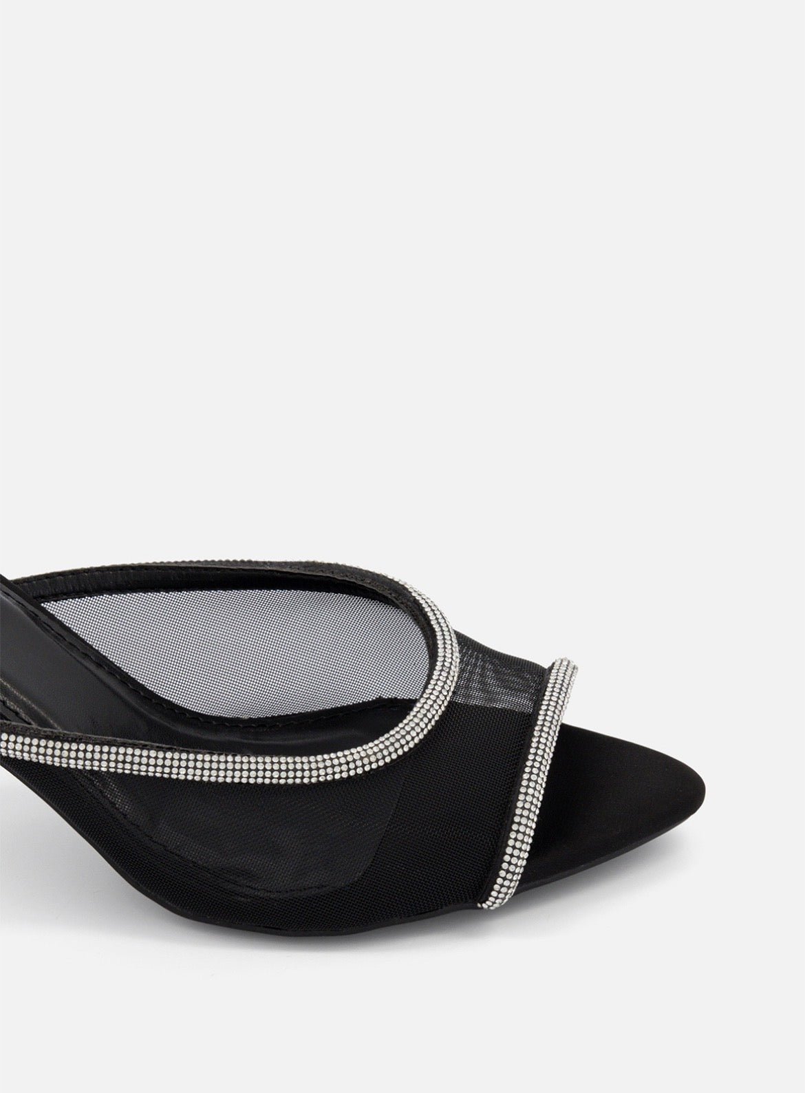 Diamante Mesh Peep toe Stilettos