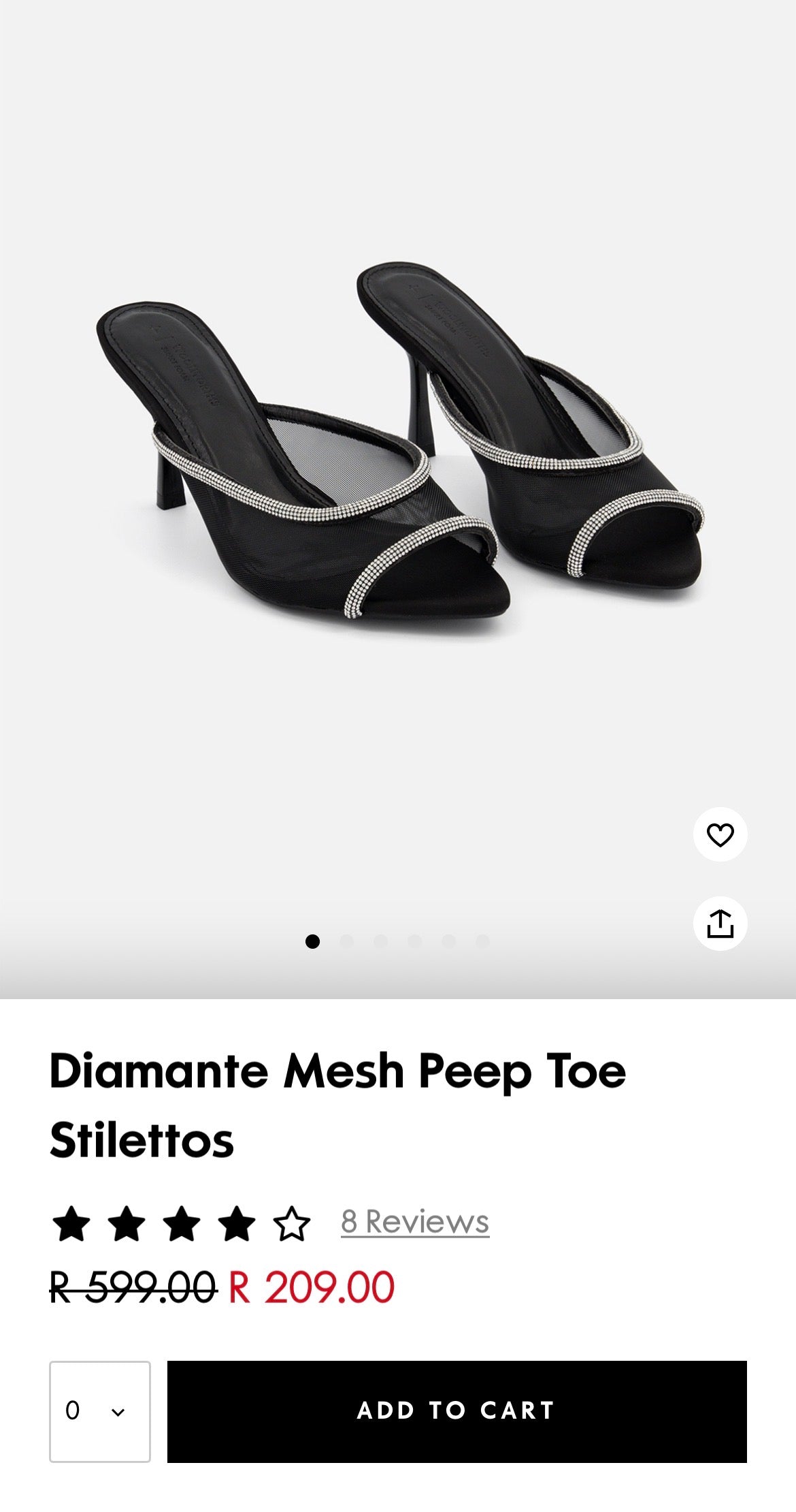 Diamante Mesh Peep toe Stilettos